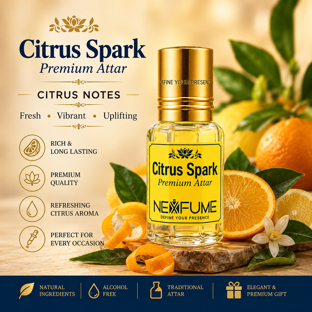 CITRUS SPARK | NEXFUME | PREMIUM ATTAR