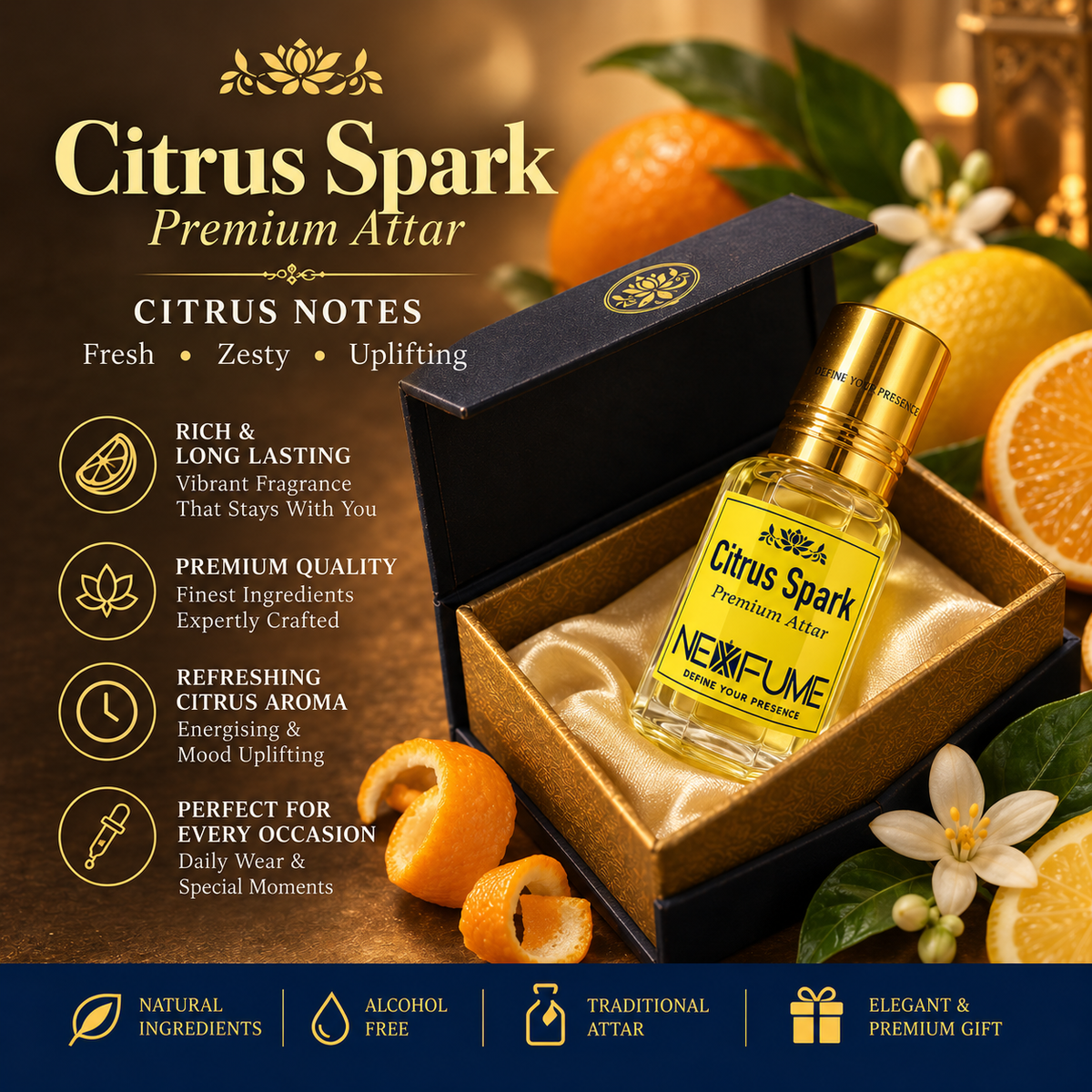 CITRUS SPARK | NEXFUME | PREMIUM ATTAR