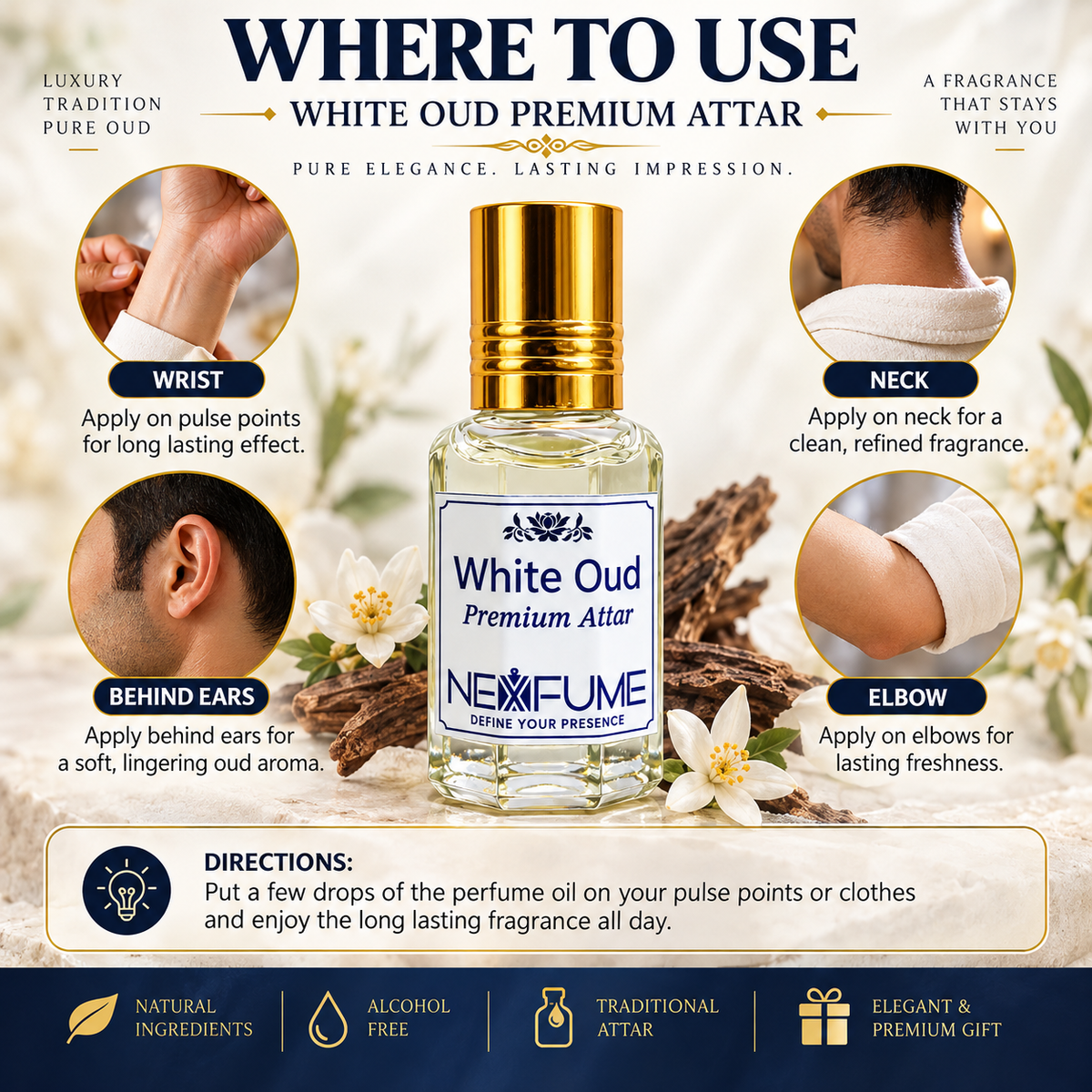 WHITE OUD | NEXFUME | PREMIUM ATTAR