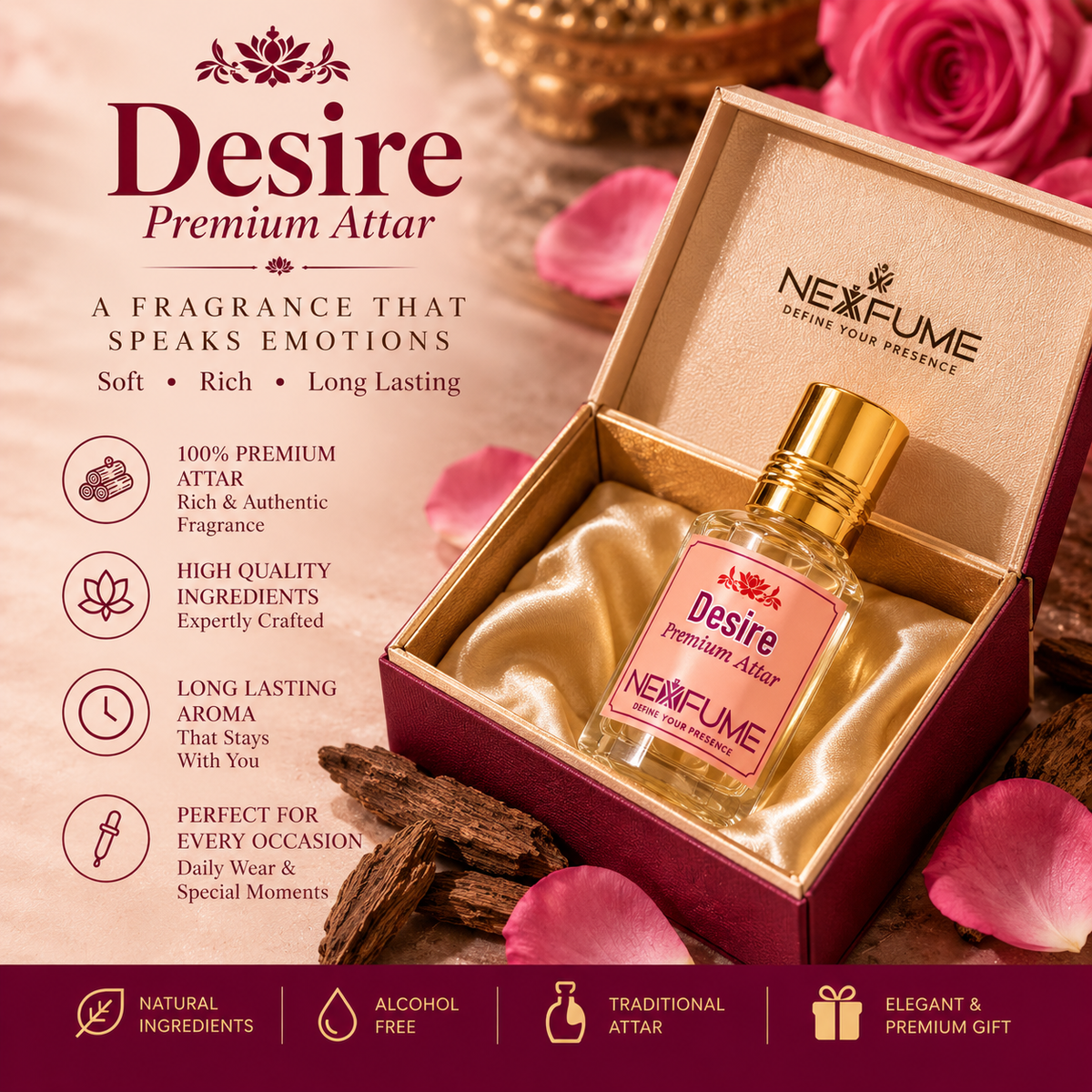DESIRE | NEXFUME | PREMIUM ATTAR