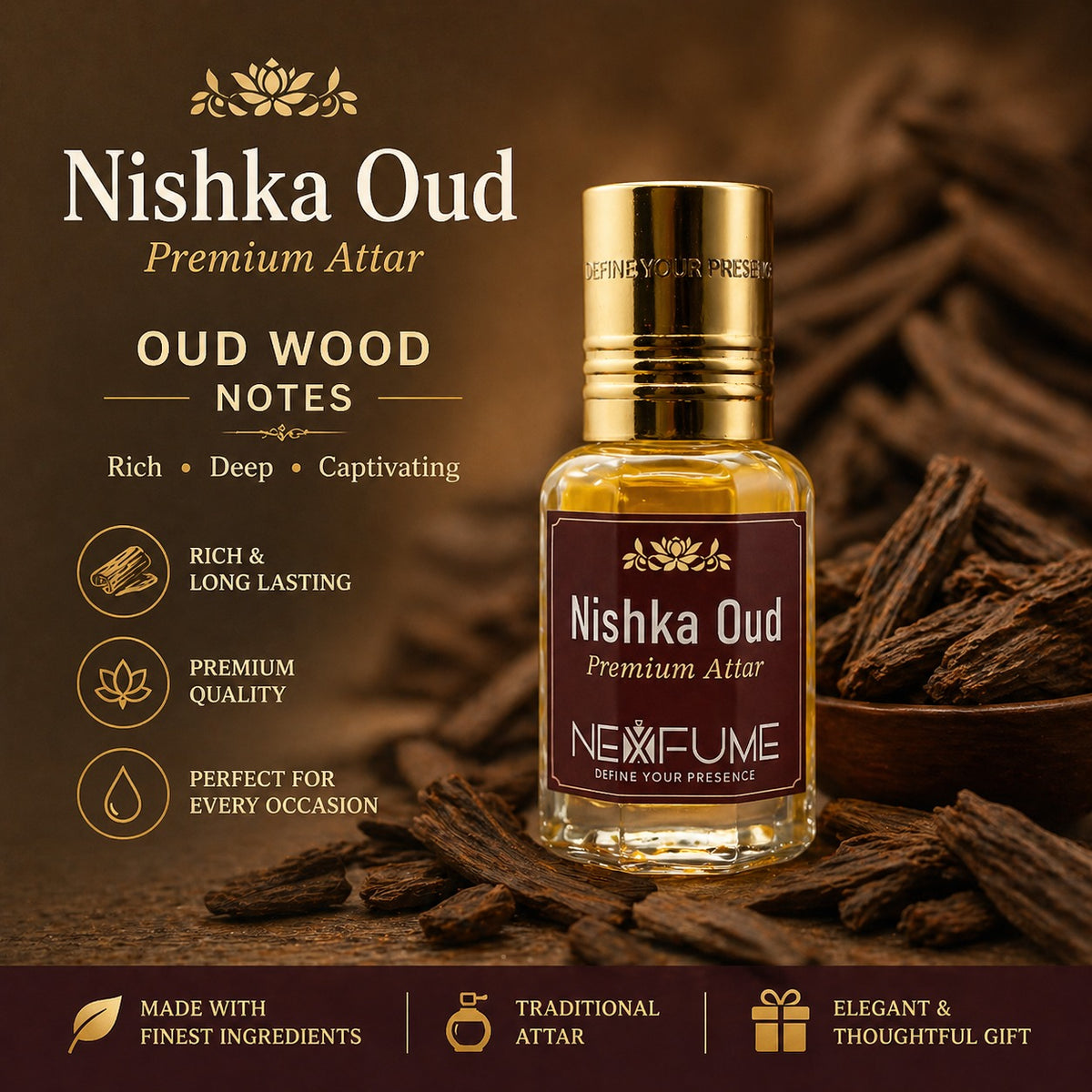 NISHKA OUD | NEXFUME | PREMIUM ATTAR
